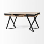 60" Brown and Black Writing Desk