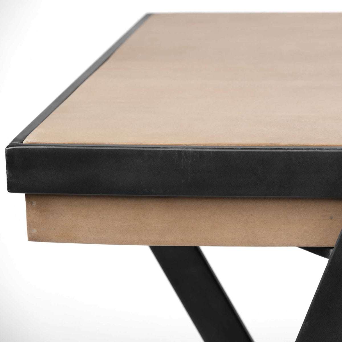 60" Brown and Black Writing Desk