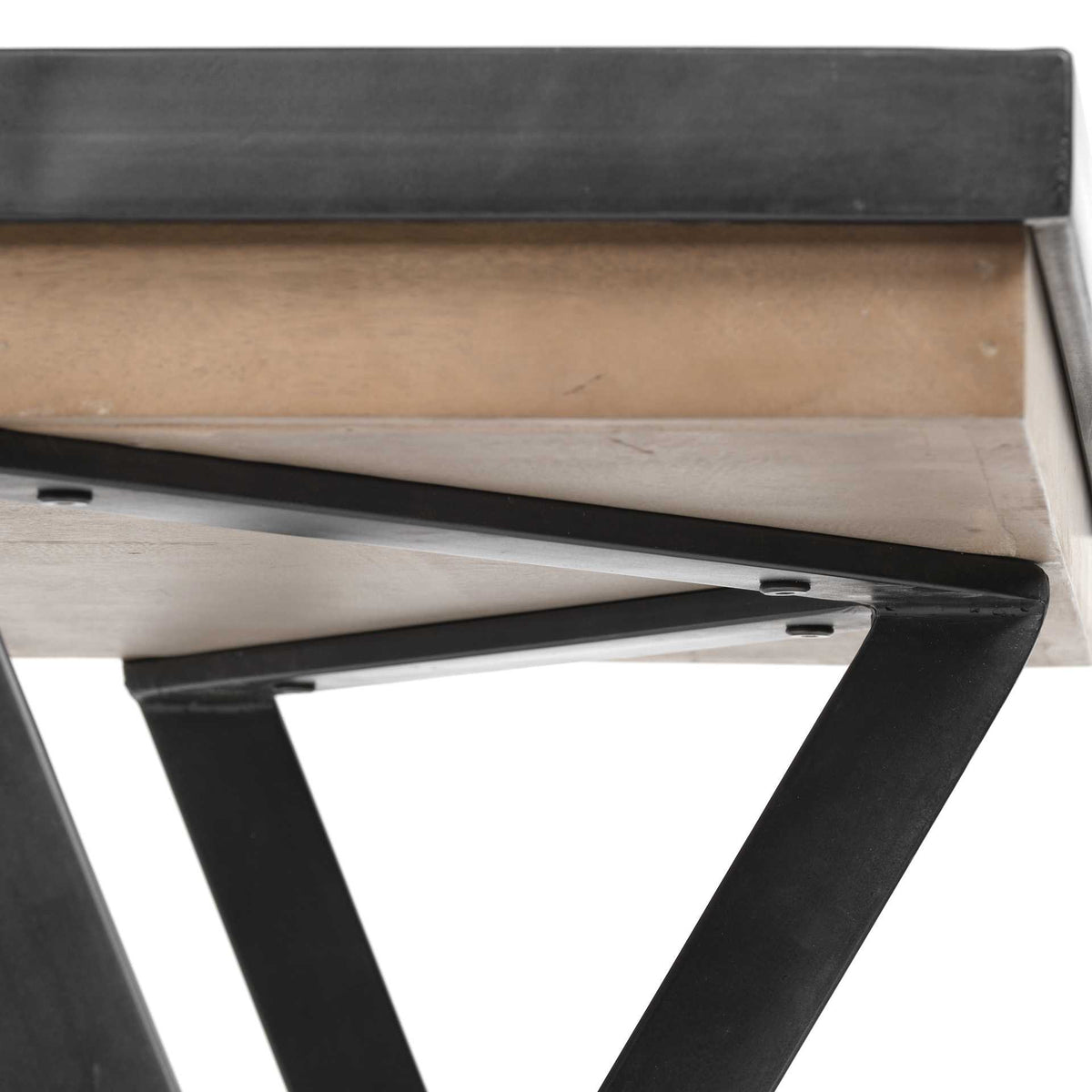 60" Brown and Black Writing Desk