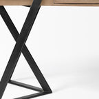 60" Brown and Black Writing Desk