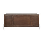 72" Brown Solid Wood Six Drawer Sideboard with Two Doors