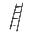 48" Black And Brown Distressed Solid Wood Four Step Ladder Shelf