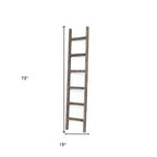 73" X 15" Espresso Wood Hanging Dimensional Sculpture