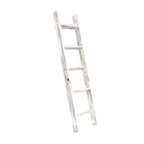 60" Espresso Distressed Solid Wood Five Step Ladder Shelf