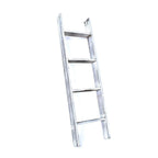 49" White Distressed Solid Wood Four Step Ladder Shelf