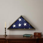 26" X 14" Gray Wood Triangle Hanging Dimensional Sculpture