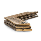 Set of Three Gray Distressed Wood Hanging Arrow Dimensional Sculptures