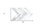 Set of Three Gray Distressed Wood Hanging Arrow Dimensional Sculptures