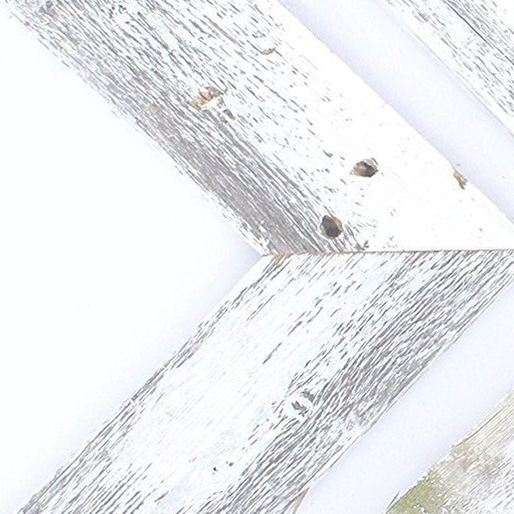 Set of Three Gray Distressed Wood Hanging Arrow Dimensional Sculptures