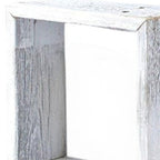 Set of Three Espresso Wood Square Hanging Dimensional Sculpture
