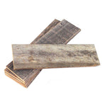 Set of Six 3" x 12" Gray And Brown Wood Planks Wall Decor