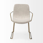 Black Upholstered Faux Leather Dining Arm Chair