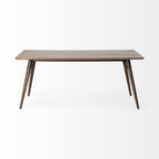 72" Dark Brown Solid Wood Dining Table