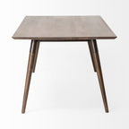 72" Dark Brown Solid Wood Dining Table