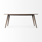 72" Dark Brown Solid Wood Dining Table