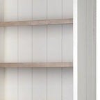 91" Brown And White Wood Three Tier Bookcase