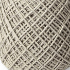 16" Ivory Upholstery Cylinder Abstract Pouf Ottoman