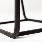 10" Clear Glass and Metal Frame Console Table