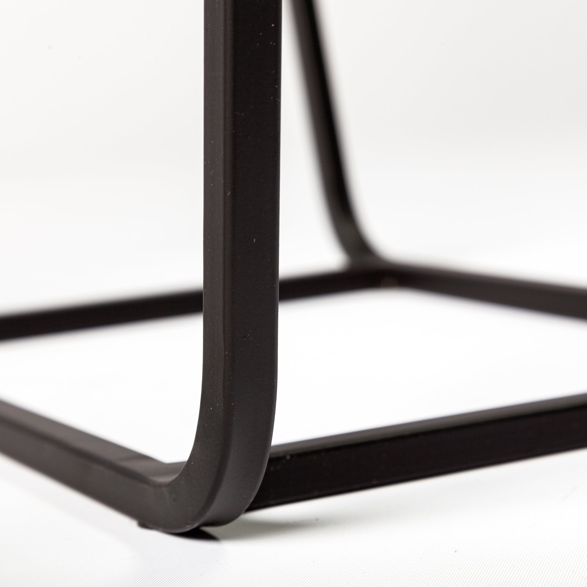 10" Clear Glass and Metal Frame Console Table