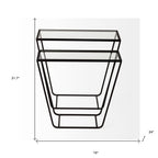 10" Clear Glass and Metal Frame Console Table