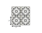 7" x 7" Black And White Peel And Stick Removable Tiles