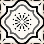8" X 8" Black And White Mosaic Peel And Stick Removable Tiles