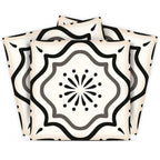 8" X 8" Black And White Mosaic Peel And Stick Removable Tiles