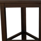 17" Dark Brown Teak Corner Shower Bench