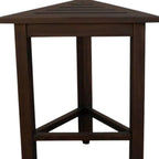 17" Dark Brown Teak Corner Shower Bench