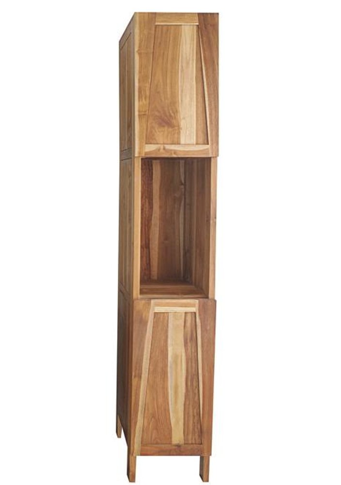 14" Brown Wood Shaker Style Double Door Linen Cabinet