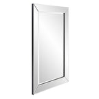 36" Glass Framed Accent Mirror