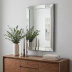 36" Glass Framed Accent Mirror