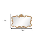 27" Gold Ornate Scroll Framed Accent Mirror