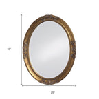 33" Gold Oval Framed Accent Mirror