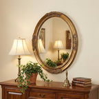 33" Gold Oval Framed Accent Mirror