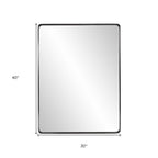 40" Black Metal Framed Accent Mirror
