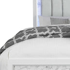 White Faux Leather Upholstered Full Bed Frame With No