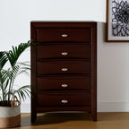 New Merlot Chest With 5 Chambared Drawer