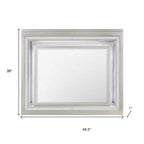 38" Champagne Wood Lighted Mounted Accent Mirror