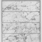 Modern White Dresser With 7 Faux Marble Detailed Front Drawer.