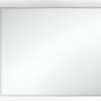 34" White Wood Framed Accent Mirror