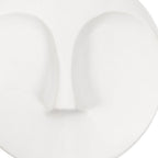 10" White Ceramic Face Round Wall Decor
