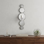 Silver and Clear Modern Bling Mirrored Wall Sconce