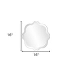 16" Gray Abstract Unframed Accent Mirror