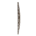 Oval Antiqued Silver Leaf Finish Mirror