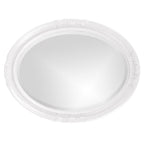 Oval Mirror In A Glossy White Wood Frame