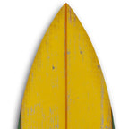 76" X 18" Yellow Wood Hanging Dimensional Sculpture