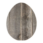 12" X 9" Gray Reclaimed Wood Egg Shaped Wall Decor