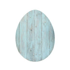 12" X 9" Turquoise Reclaimed Wood Egg Shaped Wall Decor