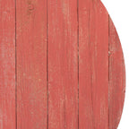 12" X 9" Red Reclaimed Wood Egg Shaped Wall Decor